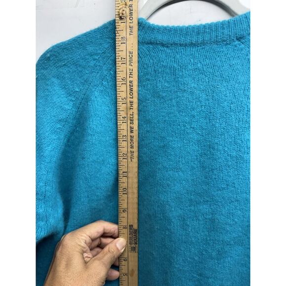 VINTAGE ANGELON BY DARLENE French Angora/Lamb Wool Sweater Blue W's Size 40 USA - Picture 11 of 11